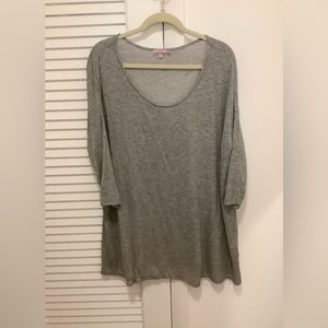 Calypso light charcoal terry tunic